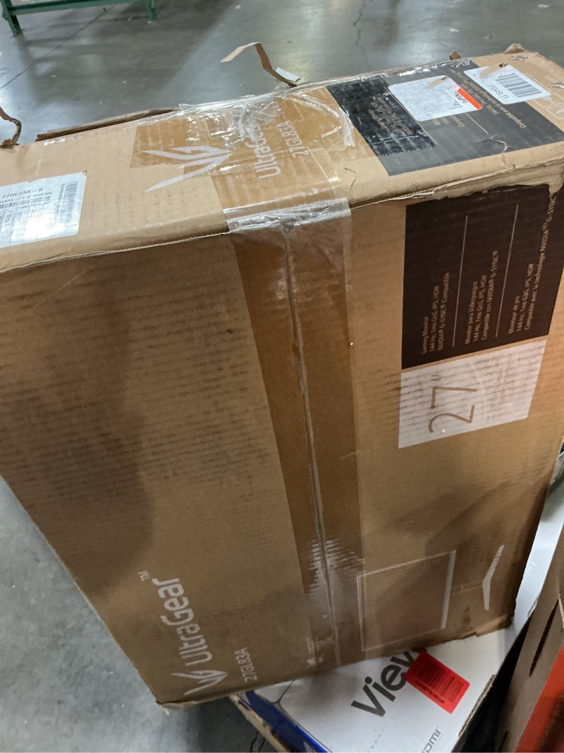 Condition photo showing As Is for LG 27GL83A-B 27-Inch Ultragear QHD 2560 x 1440 IPS Gaming Monitor, 144Hz, 1ms (GtG), NVIDIA G-SYNC, AMD FreeSync, HDR10, HDMI, DisplayPort, Tilt/Height/Pivot Adjustable Stand, Black 27 inch 144Hz