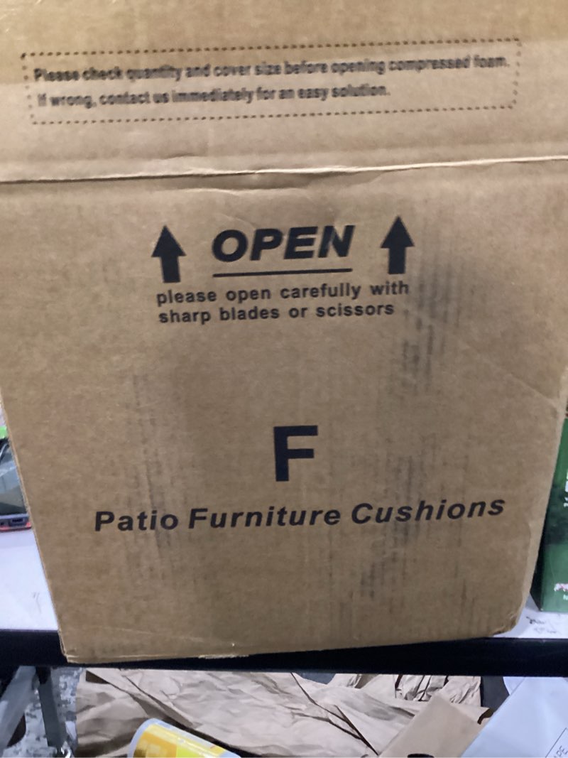 Condition photo showing New/Like New for fitfree outdoor cushions