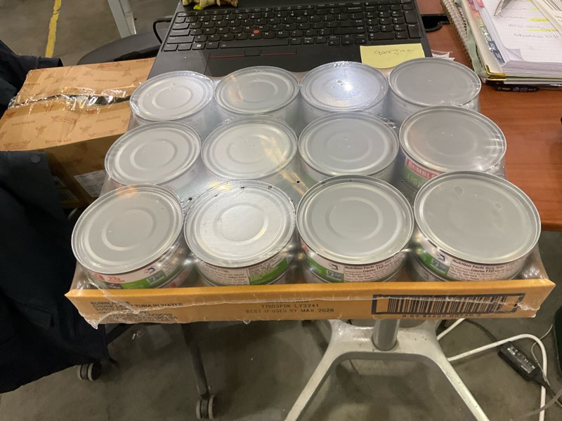 Condition photo showing New/Like New for Bumble bee chuck light tuna in water 24 pack 