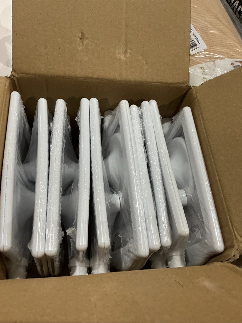 Condition photo showing Good Condition for lawei 10 pcs double sided standing picture frames 4x6 inch, plastic pedestal photo frame bulk, white vertical picture holder with inserts & base, display picture frames for wedding, table