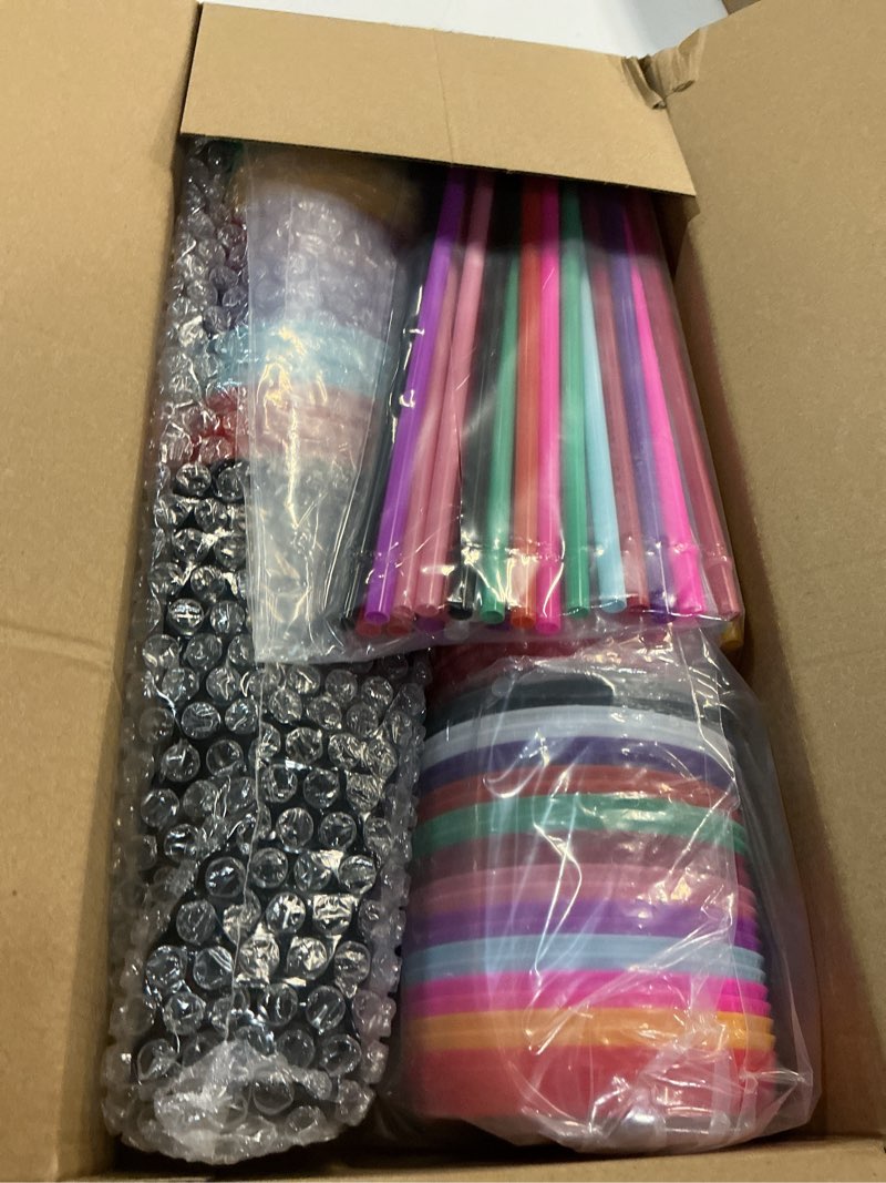 Condition photo showing New/Like New for meanplan 24 pcs speech language pathologist gifts bulk 24 oz plastic tumbler with lids and straws slp therapy thank you cups gifts for speech language pathologist coworkers office supplies