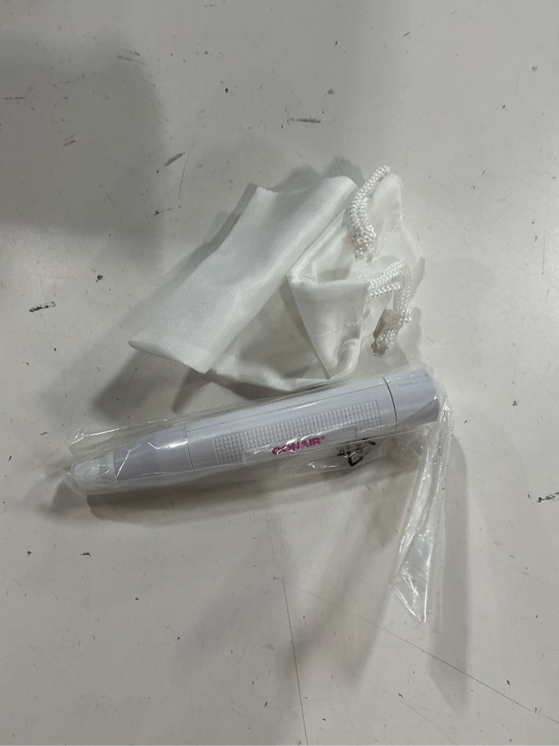 Condition photo showing As Is for Conair Ear and Nose Hair Trimmer for Women, Cordless Battery-Powered, Patent 360 Bevel Blade for No Pull, No Snag Trimming Experience, True Glow by Conair White / Purple 1 Count (Pack of 1)