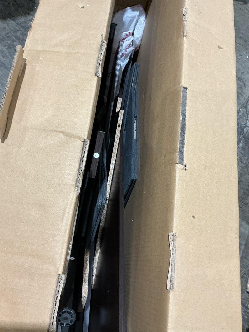 Condition photo showing As Is for (incomplete)))) exotica black dresser with charging station 9 drawers dresser with led light and usb ports fabric dressers for bedroom hallway entryway closets sturdy steel frame wood top charcoal black