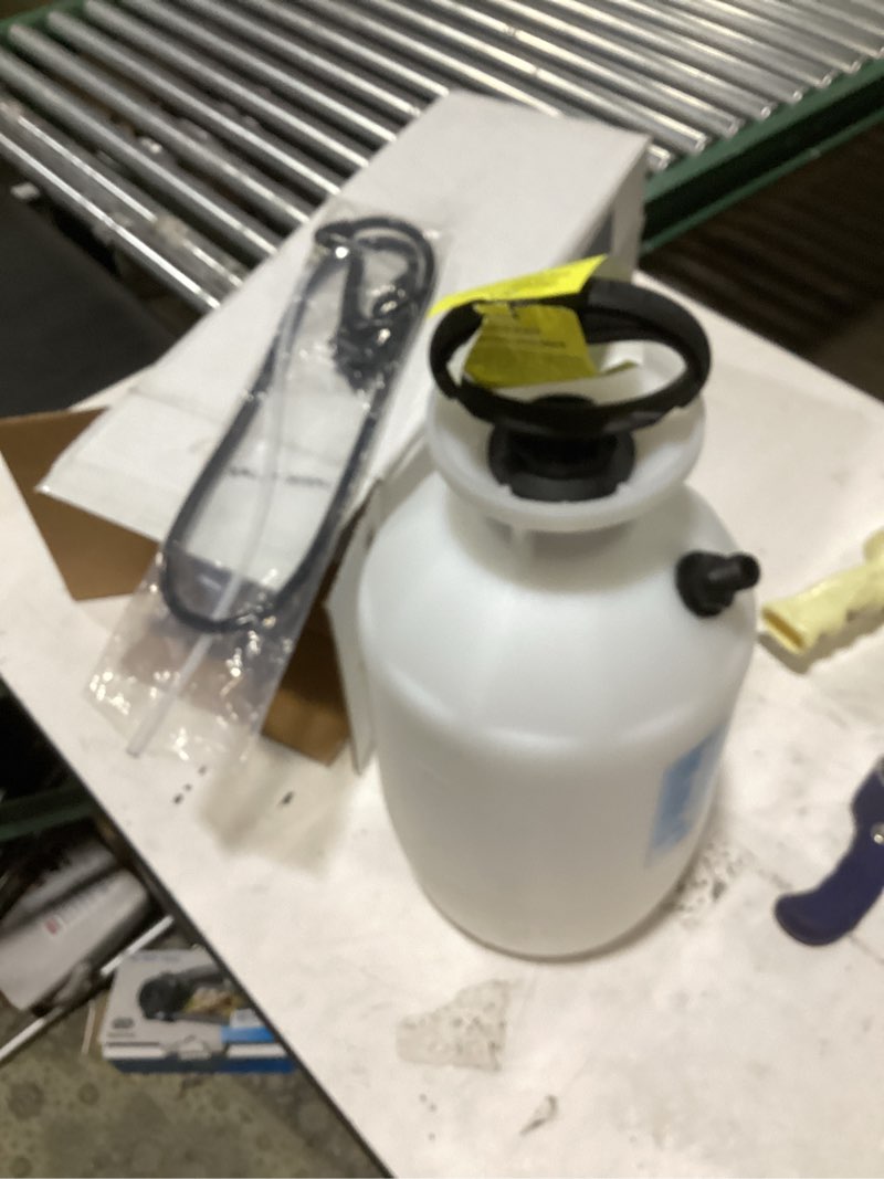 Condition photo showing Good Condition for chapin 22074 bleach pump sprayer, 2?gallon, lawn & garden, bleach?resistant poly tank, funnel?top, anti?clog filter, adjustable cone nozzle, 40" hose for cleaning, mold & disinfecting applications 2-gallon