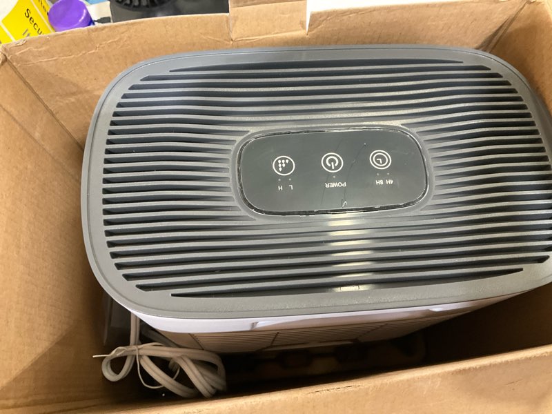 Condition photo showing As Is for pure enrichment puredry deluxe dehumidifier 1.25 pt. small room dehumidifier