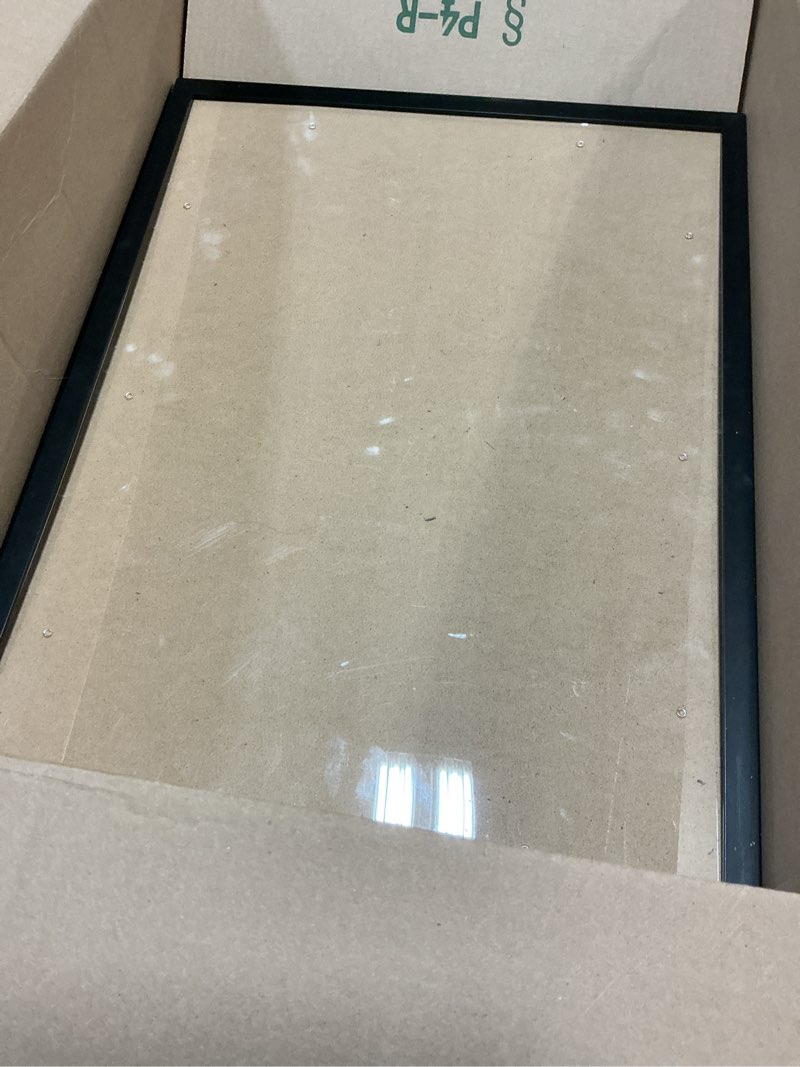 Condition photo showing As Is for mennthui 15x20 black picture frame, wall mounting horizontally or vertically, decoration for photos, paintings, posters, artwork