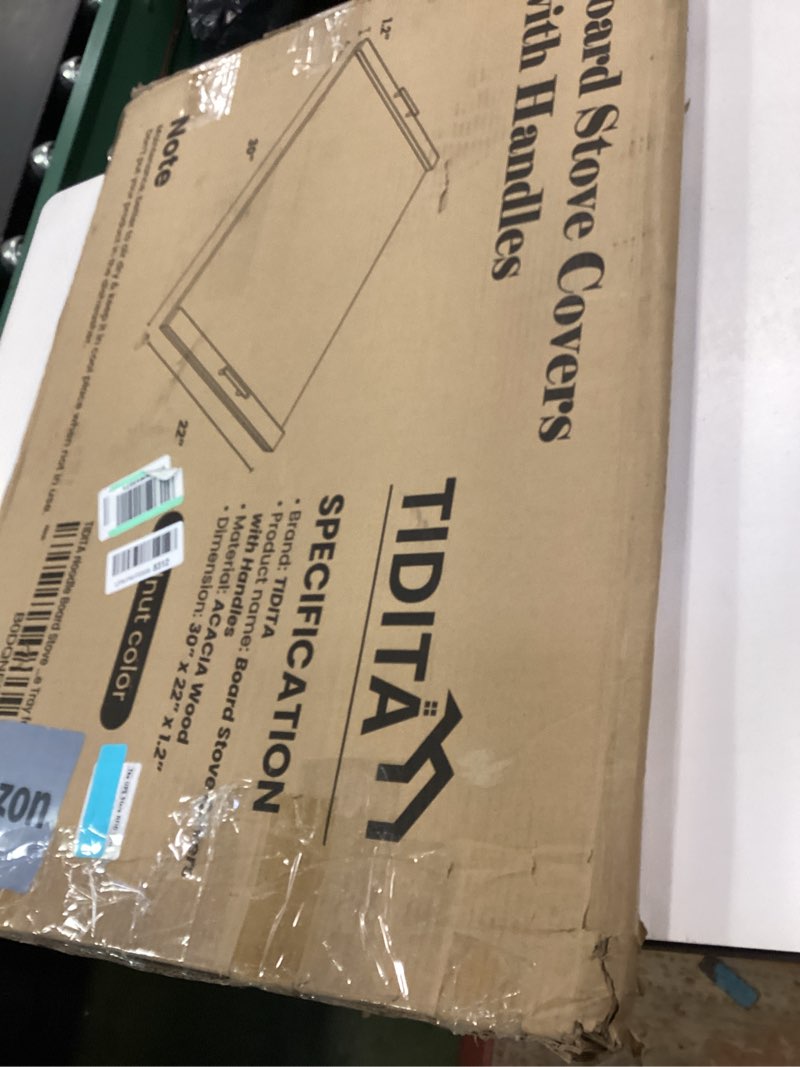 Condition photo showing Good Condition for TIDITA Acacia Stove Top Covers for Electric Stove - Wooden Noodle Board for Gas Stovetop - Stove Top