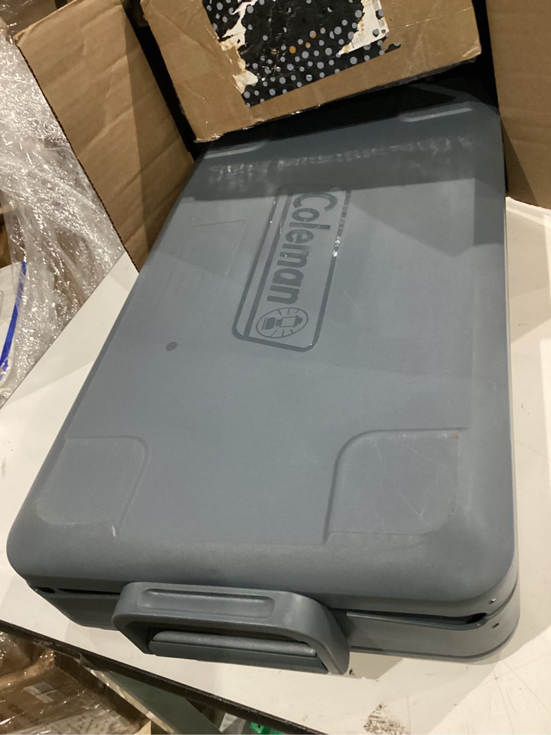 Condition photo showing Good Condition for coleman snap 'n go 45-quart collapsible hard cooler, portable hard-sided cooler with waterproof removable liner, space-saving & quick set up, 55 hours cold, mussel grey mussel 45qt