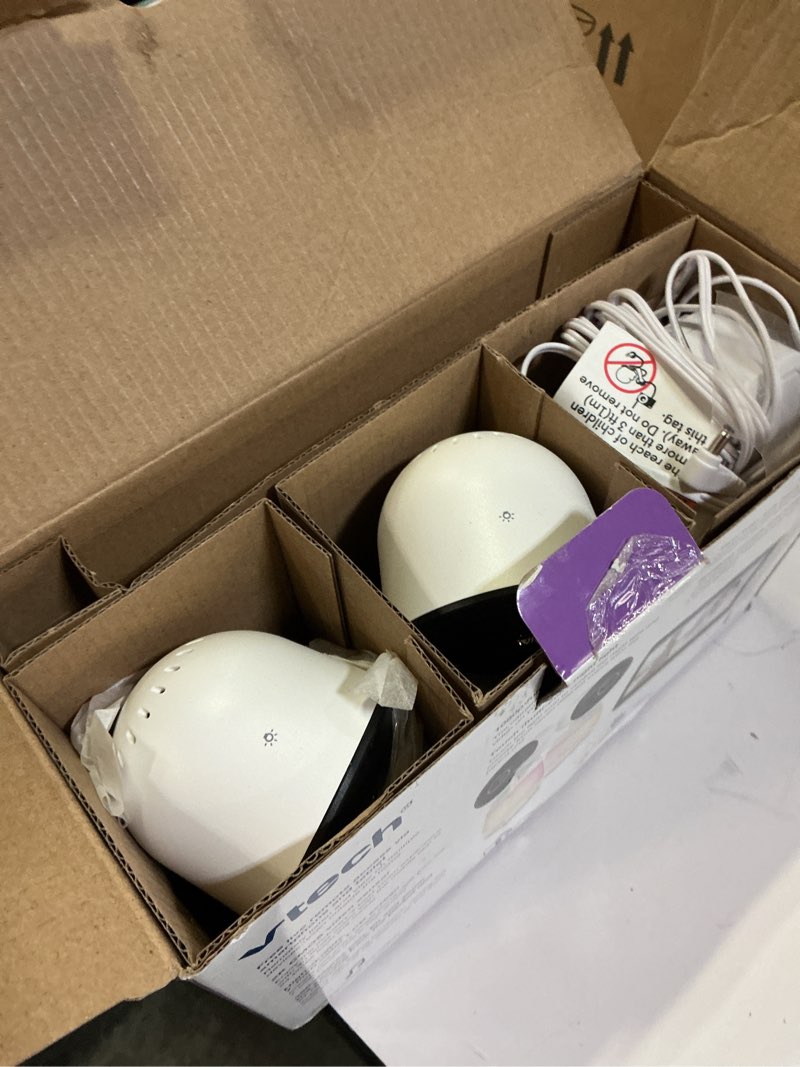 Condition photo showing As Is for VTech 2-Cameras Smart WiFi Baby Monitor with 1080p FHD Video, Free App with Motion Video, Sound/Motion Detection and Notifications, 7" IPS Display with Split-Screen, Pan-Tilt-Zoom: Smart HQ Max Twin