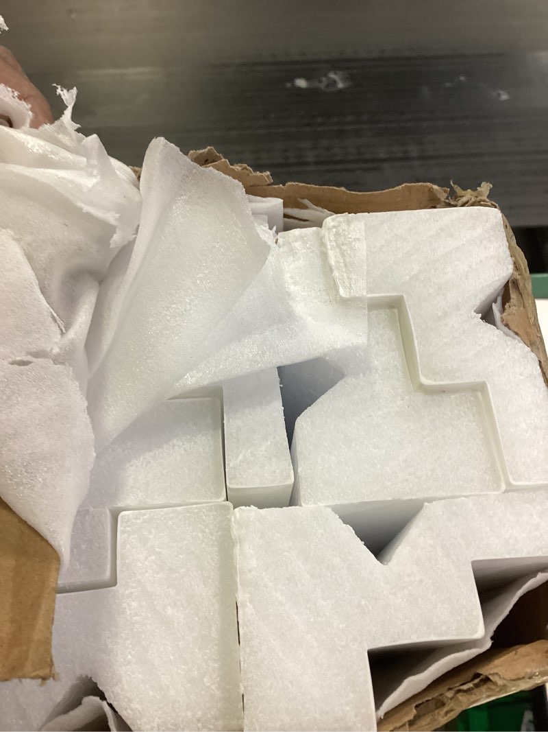 Condition photo showing New/Like New for 9Pcs 47.24?(Total 35.4 Ft) Ceiling Crown Molding with LED Duct Kit for Seamless Ambient Accent Lighting Waterproof Channel for LED Trim Moulding Strip Installation 1 Stairs