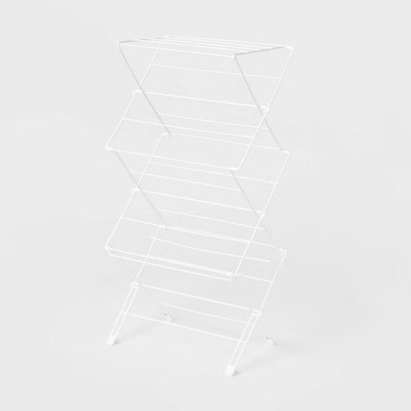 Case Pack Of 4))Folding Steel Drying Rack White - Brightroom™: Collapsible Clothes Dryer, 308 Surface Area, 20lb Capacity