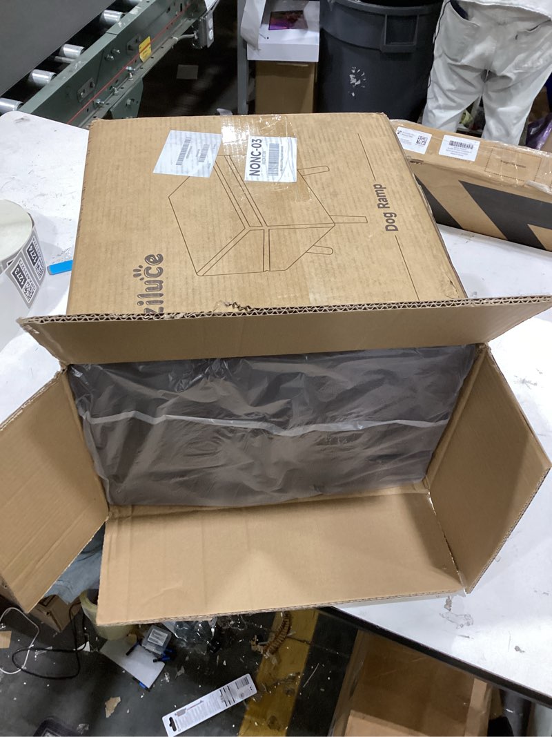 Condition photo showing New/Like New for Dog Stairs for Small Dogs and Cats, Dog Ramp for Couch and Bed, Foldable 2-in-1 Wooden Pet Steps for Puppy, Split Ottoman Design?Brown?