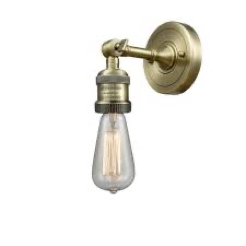 Patric bare bulb 1 - light armed sconce