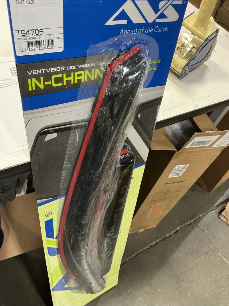 Condition photo showing Good Condition for Auto Ventshade [AVS] in-Channel Rain Guards for 2021-2025 Cadillac Escalade/Chevrolet Tahoe/GMC Yukon, 4 pcs. | Window Vent Visors - Smoke | 194706