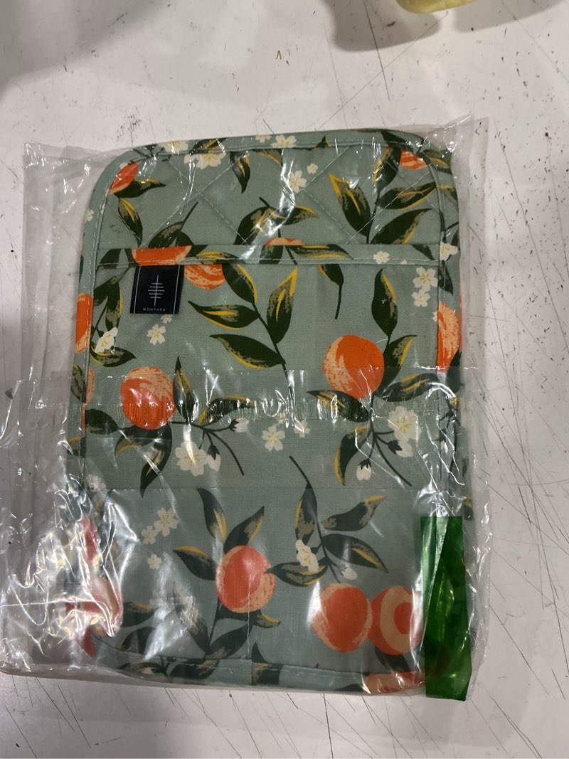 Condition photo showing Good Condition for bonthee pot holders for kitchen heat resistant hot pads for countertops oven pot holders cotton potholders for kitchen cooking baking - 2pcs watercolor apricot-rectangular