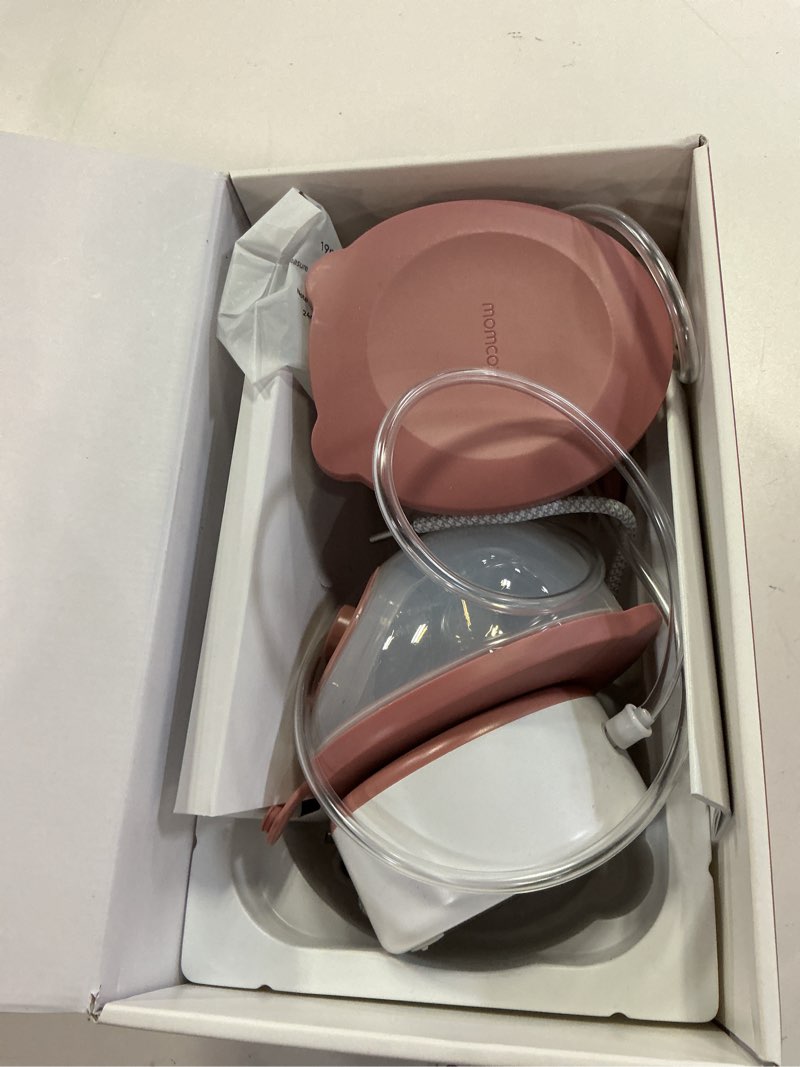 Condition photo showing Good Condition for momcozy breast pump v1 pro hospital-grade, hands-free & portable wearable pump, upgraded electric pump with 3 fine-tuned rhythms|15 levels, come with leak-proof doublefit flange, cozy red. v1 pro cozy red