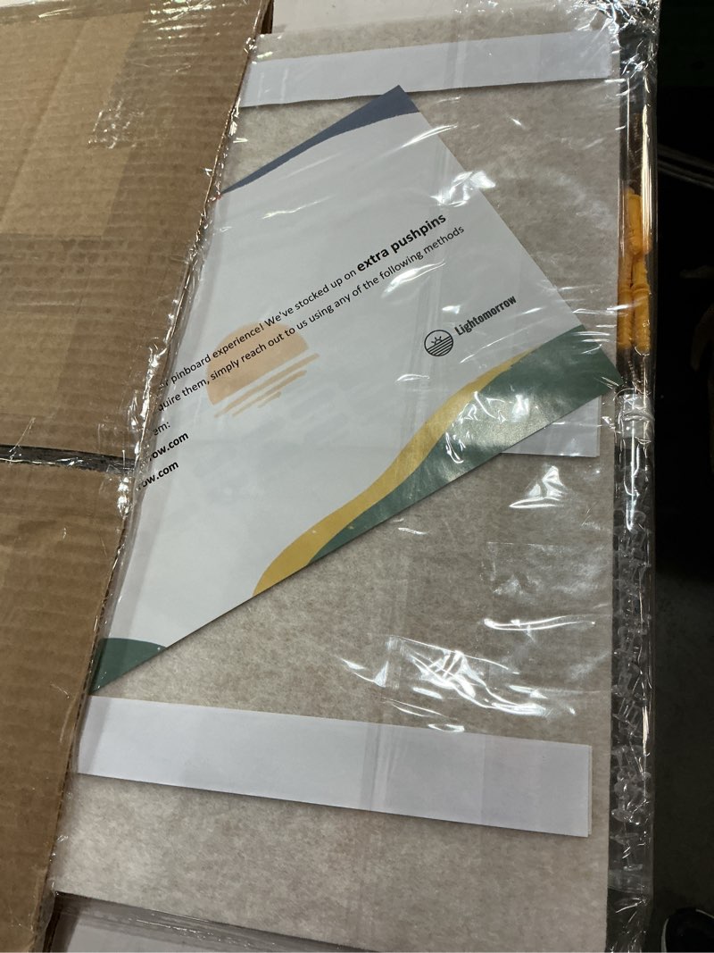 Condition photo showing New/Like New for Bulletin Board, 36 x 24 inches Felt Board - Decorative Pin Board, Cork Board Alternative for Wall, 3' x 2' Foldable Self-Adhesive Vision Board Prayer Board with 20 Pushpins - Oatmeal Oatmeal 36×24 inches