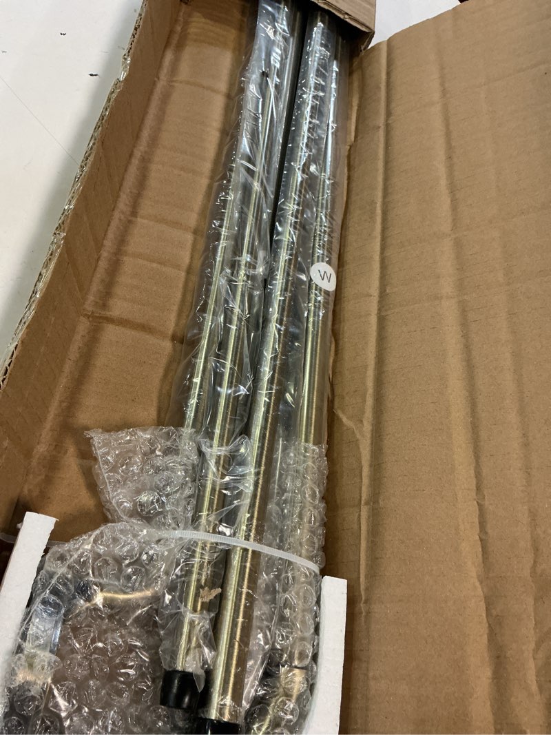 Condition photo showing Good Condition for anqiue bronze double curtain rods for windows 72-144 inch,heavy duty double curtain rod with aluminum finial and bracket,adjustable double window rods for blackout or room darkening panel anqiue bronze 72-144"