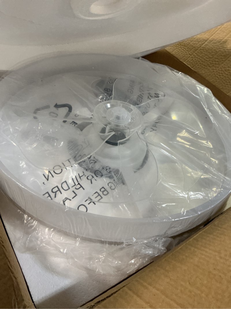 Condition photo showing Good Condition for volisun low profile ceiling fans with lights and remote, ceiling fan with light flush mount, no assembly, 3000k-6500k dimmable, white fandelier ceilings fans with lights for bedroom white 20 inch