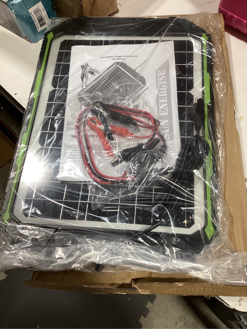 Condition photo showing Good Condition for sun energise 25w 12v solar powered battery charger & maintainer, built-in smart mppt charge controller, waterproof 25 watt 12 volt solar panel trickle charging kits for car auto boat rv marine trailer
