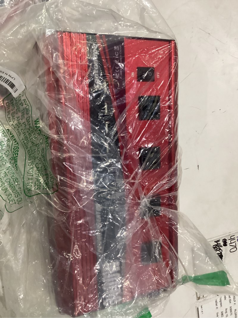 Condition photo showing As Is for cantonape 3000w power inverter 12v to 110v/120v dc to ac with lcd display, remote controller 4 x ac outlets and 4 x 3.1a usb car adapter for car truck boat rv solar system 3000w-12v