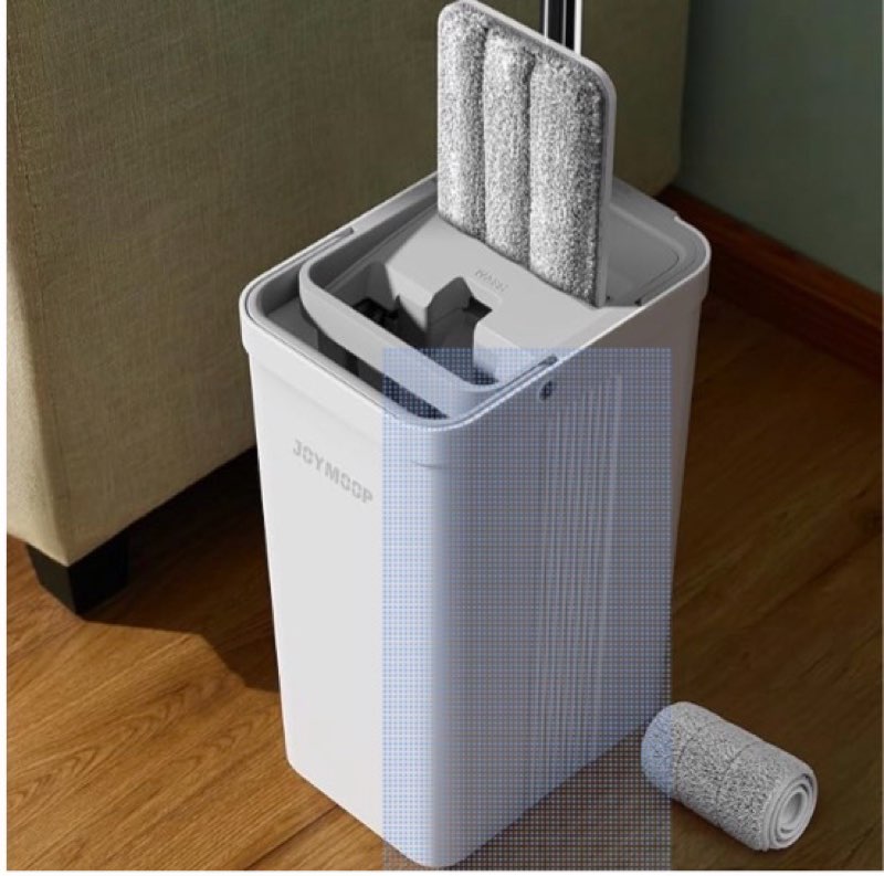 JOYMOOP Hands-Free Self-Cleaning Microfiber Mop and Bucket Set with Wringer for Home, Floor Cleaning Mops and Wall Cleaner, for Hardwood Floors, Tile