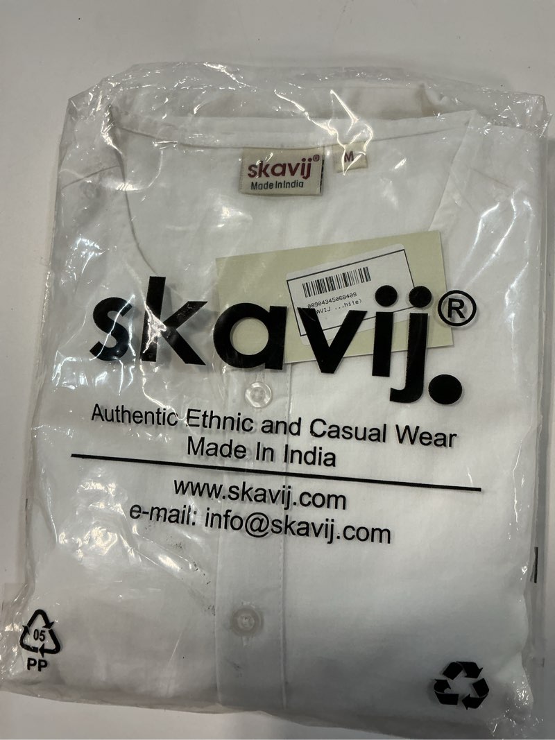 Condition photo showing New/Like New for skavij men's cotton 2 piece set casual straight longline round neck shirt solid pant regular outfit (m ,white).
