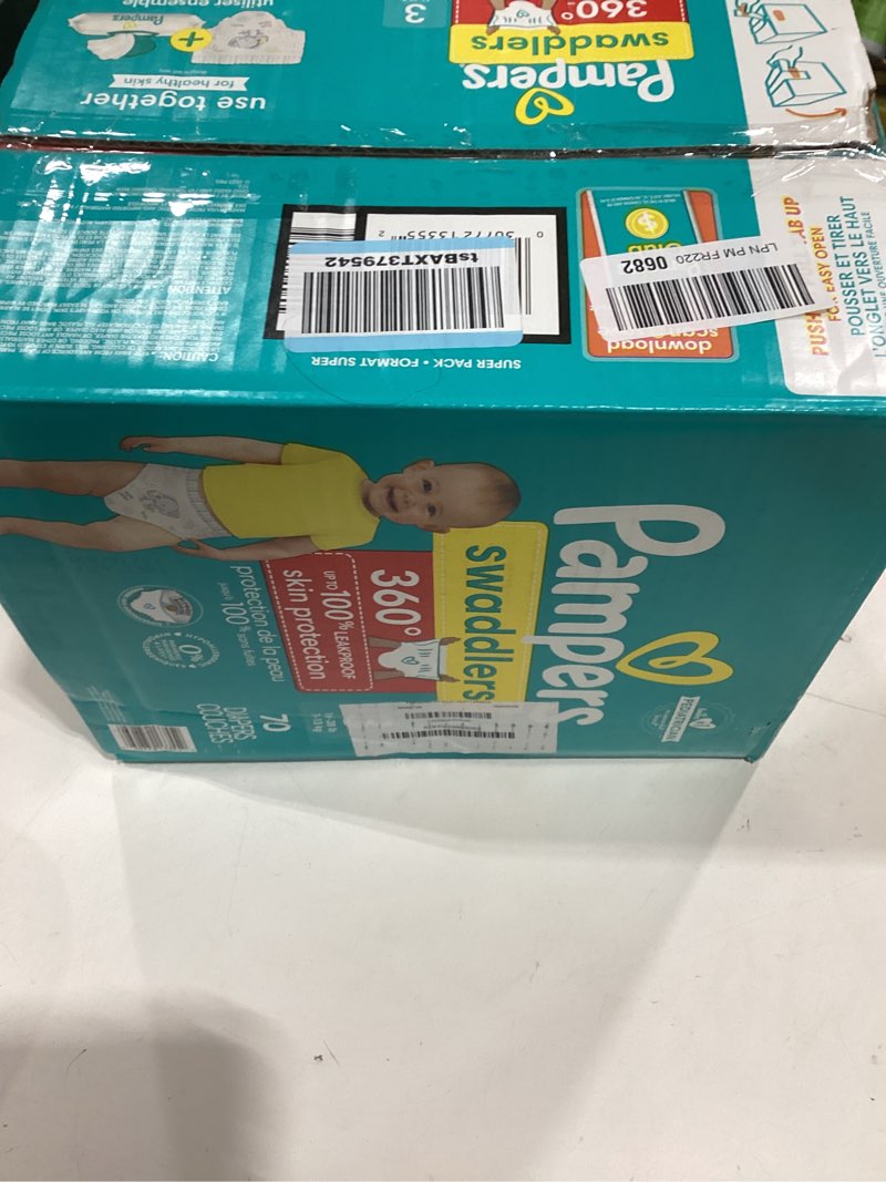Condition photo showing New/Like New for Pampers Swaddlers Diapers, Size 4 (15-34 lbs), 66 Count, Absorbent, Keeps Baby Dry and Comfortable, Skin Safe Disposable Baby Diaper (Packaging May Vary) Size 4 66