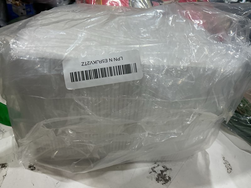 Condition photo showing New/Like New for charcuterie boxes with clear lids, 5.32 x 4.92 x 2.36 inch dessert boxes, square disposable paper bakery boxes to go food containers for desserts, sandwich, cookie, sushi white 50