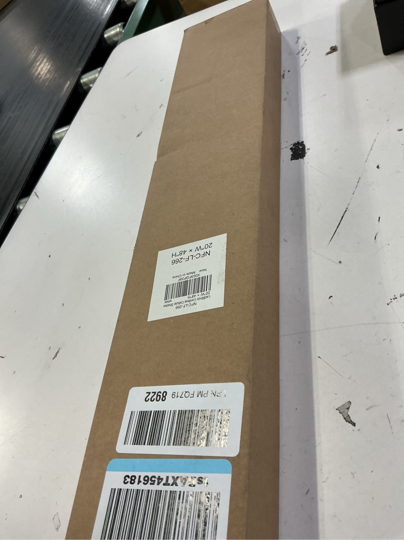 Condition photo showing New/Like New for lazblinds cordless cellular shades, no tools no drill light filtering honeycomb shades pleated blinds for windows, 20'' w x 48'' h, white light filtering-white 20'' w x 48'' h
