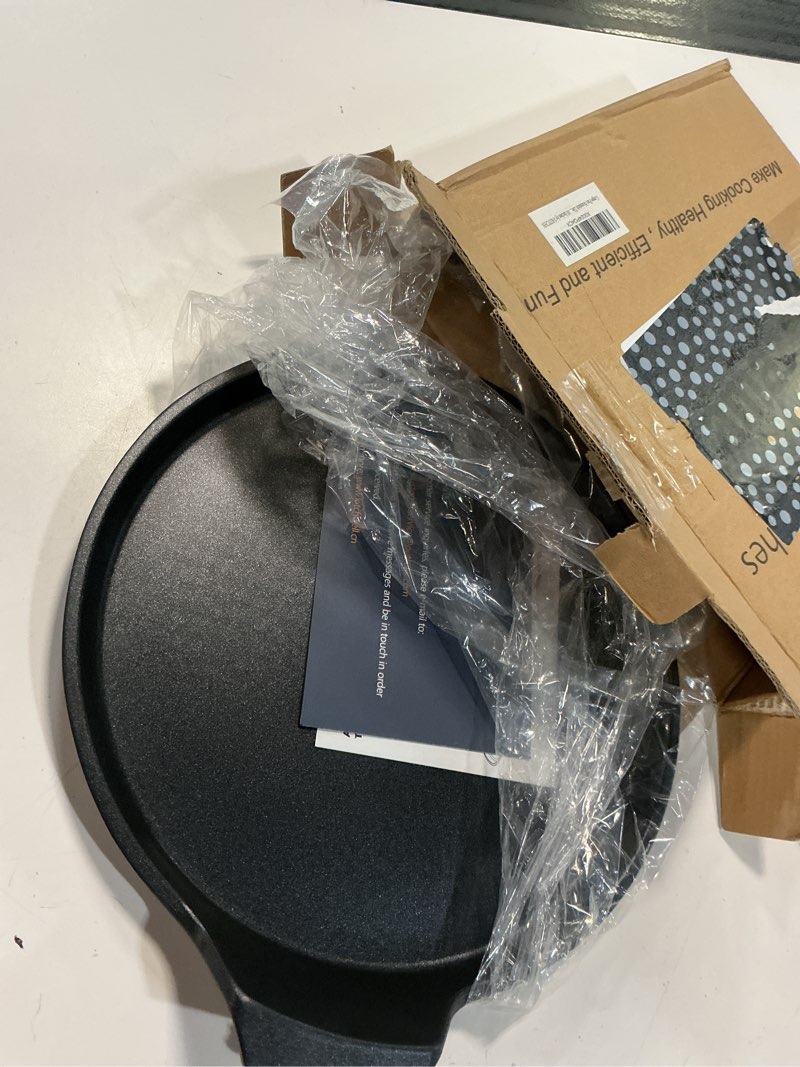 Condition photo showing Good Condition for s·kitchn nonstick crepe pan, skillet pan for dosa tawa omelette tortillas crispy pancake, griddle pancake pan, pfoa free and induction compatible - 10in 10 inches