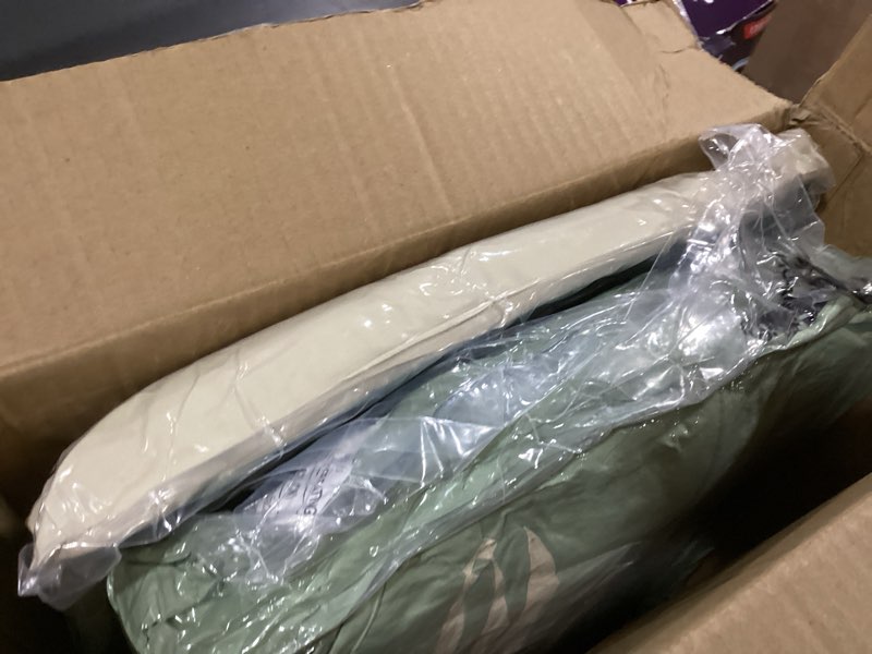 Condition photo showing New/Like New for anluoer queen comforter set 7 piece, sage green bed in a bag with sheets, all season bedding comforter sets with 1 comforter, 2 pillow shams, 2 pillowcases, 1 flat sheet,1 fitted sheet 02 - sage&beige-grid queen(88"*88")