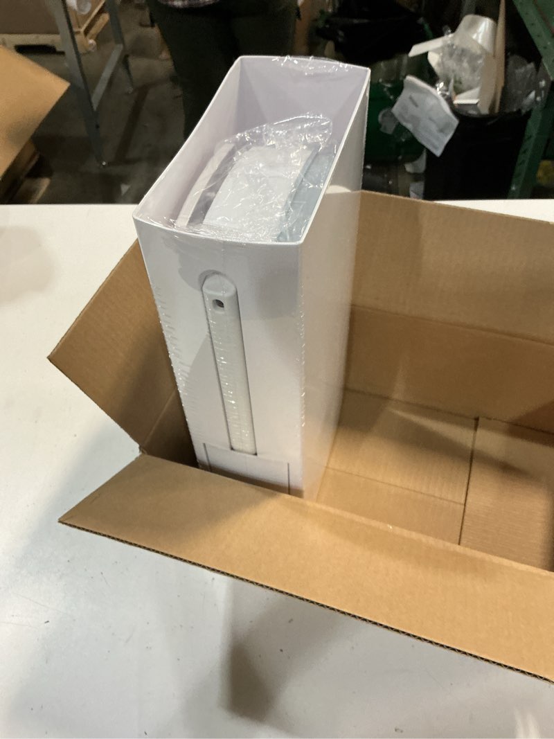 Condition photo showing New/Like New for slim bathroom trash can,bathroom trash can with toilet brush and holder set 4.5 liter / 1.2 gallon press-type plastic garbage can slim rectangular trash bin for toilet