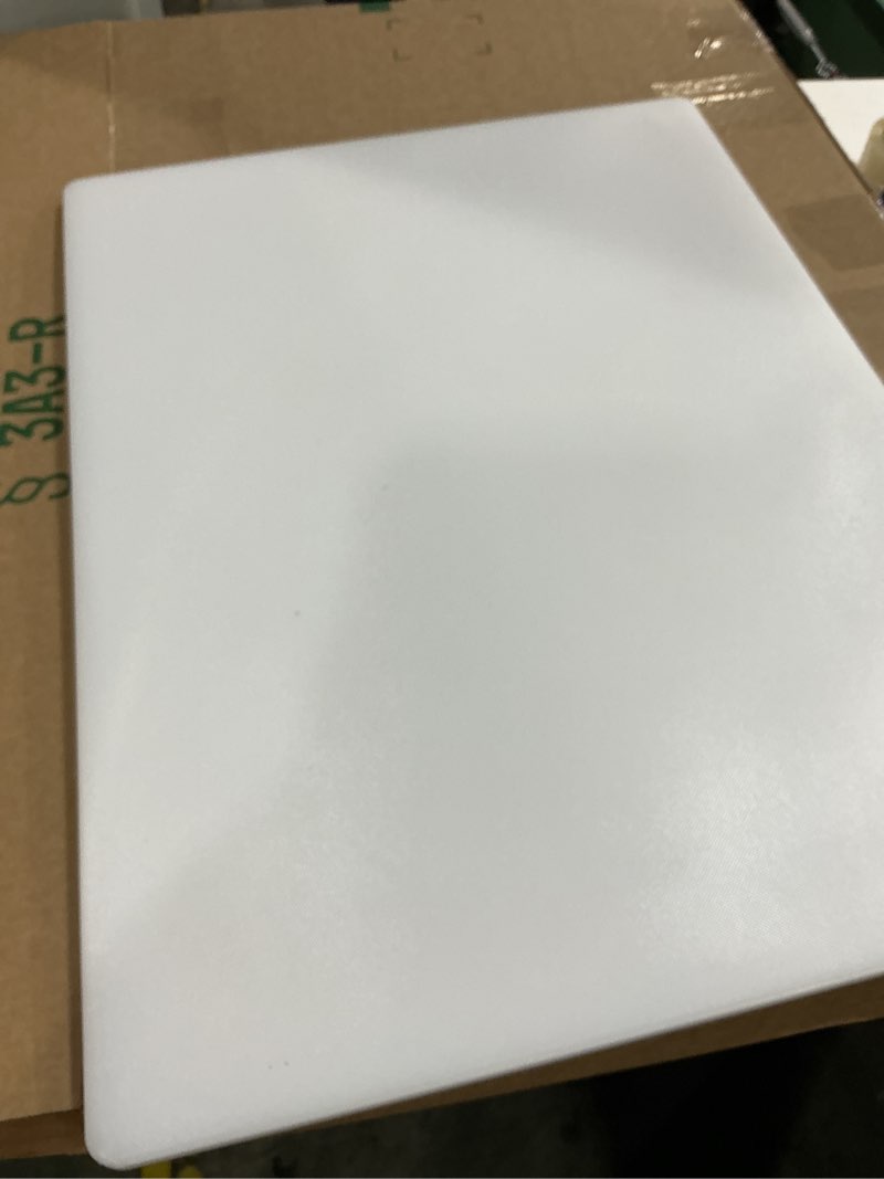 Condition photo showing Good Condition for winco cutting board, 18 by 24 by 1/2-inch, white, 18" x 24" 23.8"l x 17.9"w white solid