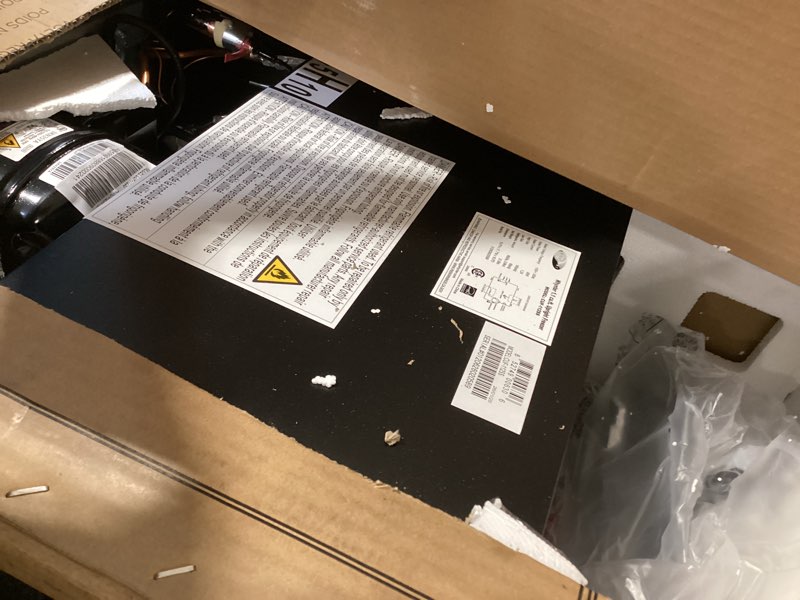Condition photo showing As Is for whynter cuf-112ss mini, energy star rated small upright freezer with lock, stainless steel -1.1 cubic feet 1.1 cubic feet stainless steel