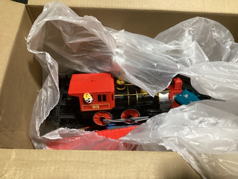 Condition photo showing Good Condition for Lionel Battery-Operated Disney Toy Story Toy Train Set with Locomotive, Train Cars, Track & Remote with Authentic Train Sounds, & Lights for Kids 4+ Ready-to-Play