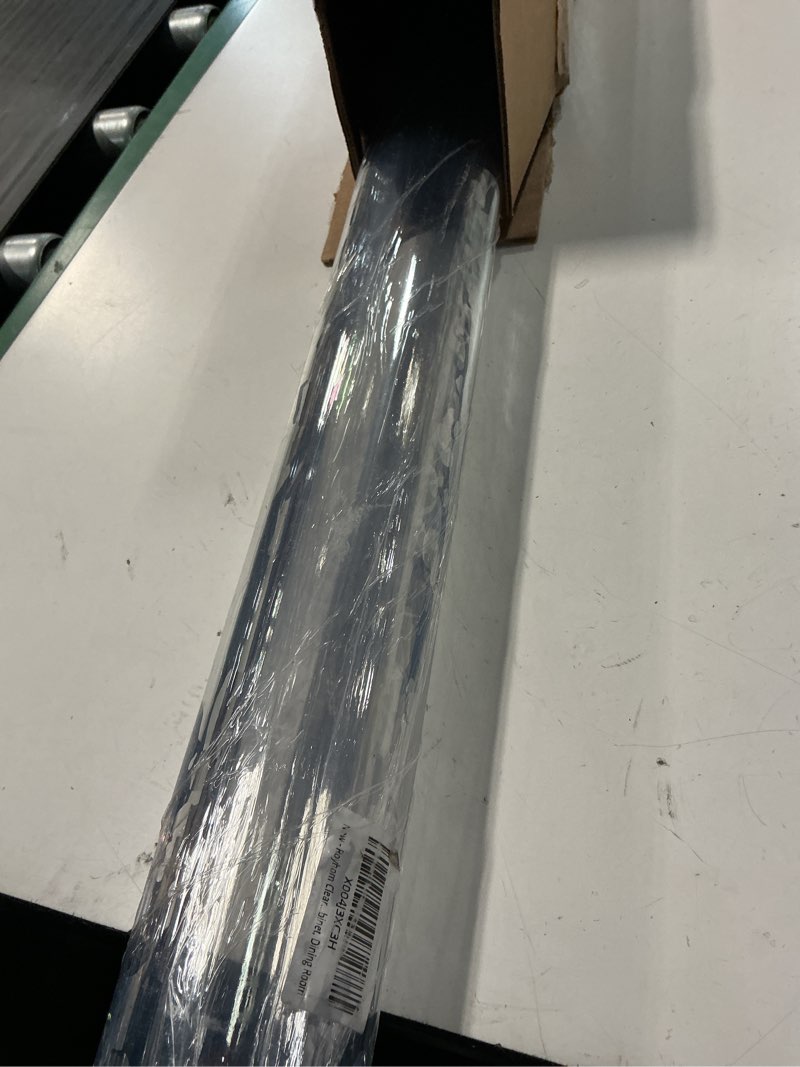 Condition photo showing Good Condition for royhom clear table protector 36 x 72 inch - 1.5mm thick plastic table cover, clear table cover protector rectangle, waterproof pvc desk mat for coffee table, writing desk, dining room, dresser 36" x 72" (rectangular) clear 1.5mm