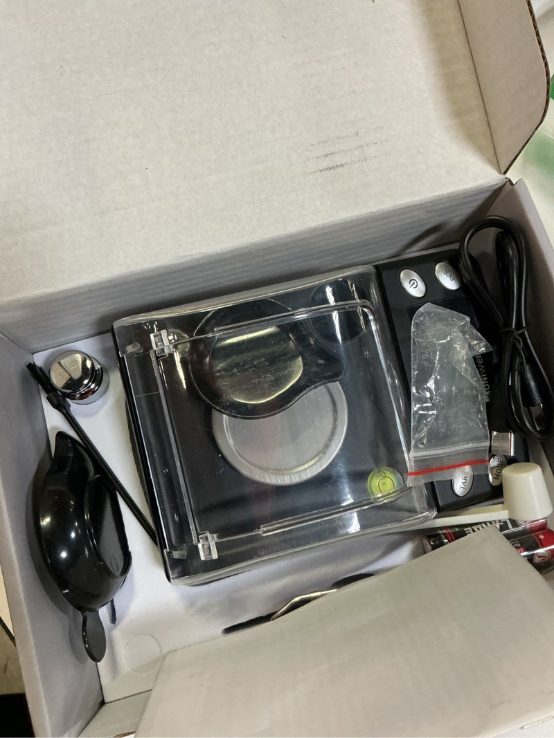 Condition photo showing Good Condition for uniweigh digital milligram scale accurate 0.001g/50g,precision mg scale for jewelry,powder,gold,gem,reloading scale,micro gram scale with 6 units,tare,cal weight,pocket scale with usb&battery powered