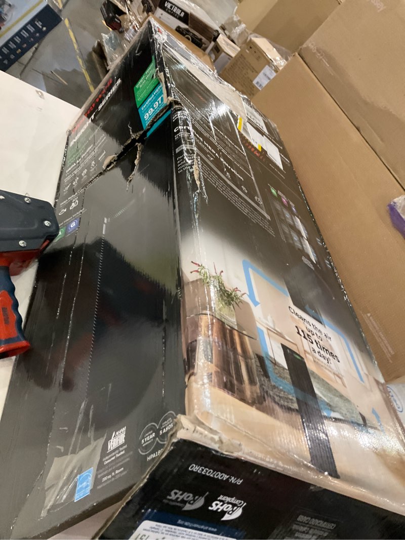 Condition photo showing As Is for Honeywell HEPA Air Purifier for Home, 990 Ft² Rooms in 1 hour, Auto Mode, Air Quality Indicator, Reduces Dust, Pollen, Pet Dander, All Smoke Types, Odors, Black, HPA180B