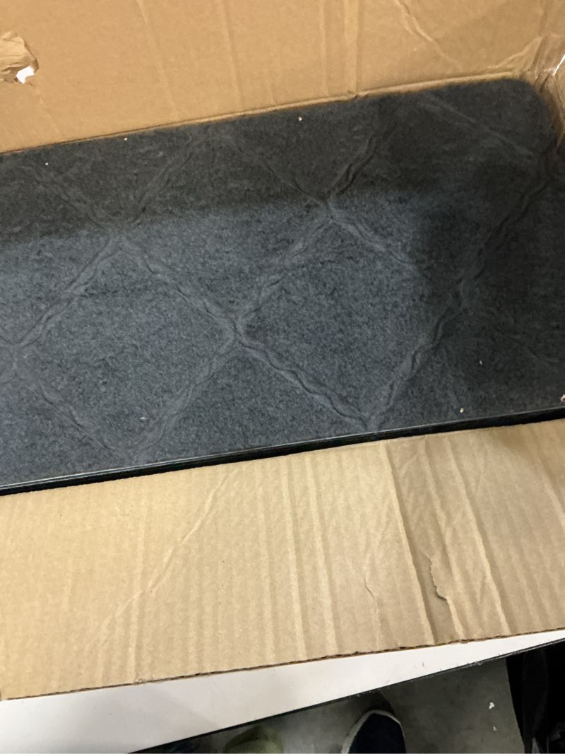 Condition photo showing New/Like New for stair treads for wooden steps 15pcs - 8x30in carpet stairs runner indoor non-slip stair mats for kids elders and pets 8x30in cube grey 15