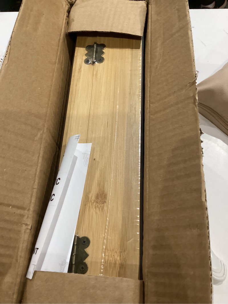 Condition photo showing Good Condition for Allinside Magnetic Plastic Wrap Dispenser with Cutter, 3 in 1 Refrigerator Bamboo Wood Organizer for Tin Foil, Baking Paper, Wax Paper Holder Kitchen Storage Box Compatible with 12.9" Roll (3 Layer) Natural [ 3 Layer ]
