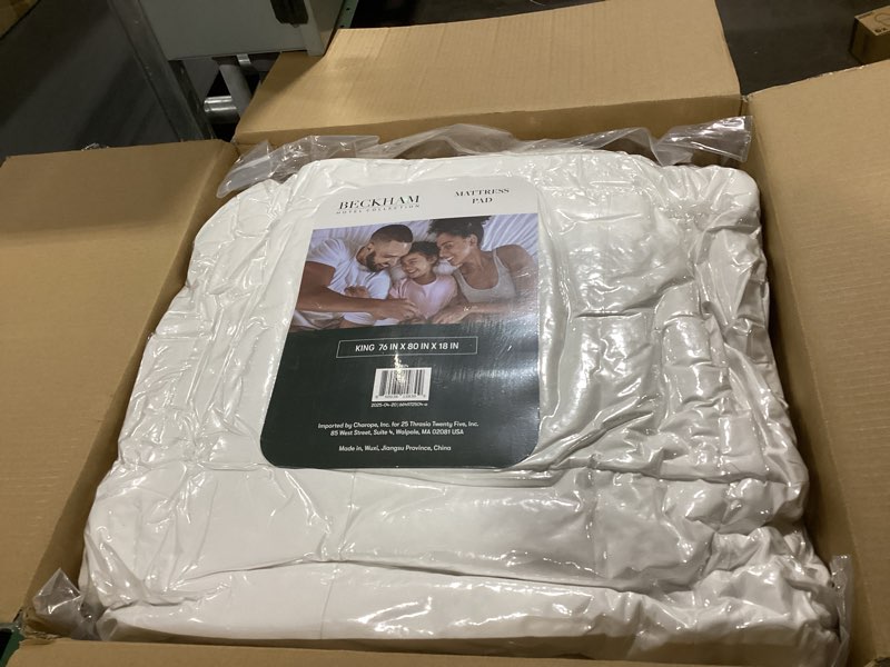 Condition photo showing Good Condition for Beckham Hotel Collection King Size Mattress Pad (Extra Padded) & Protector Hybrid - Quilted Pillow Top Mattress Cover - Thick, Plush, Fitted Mattress Topper for Bed