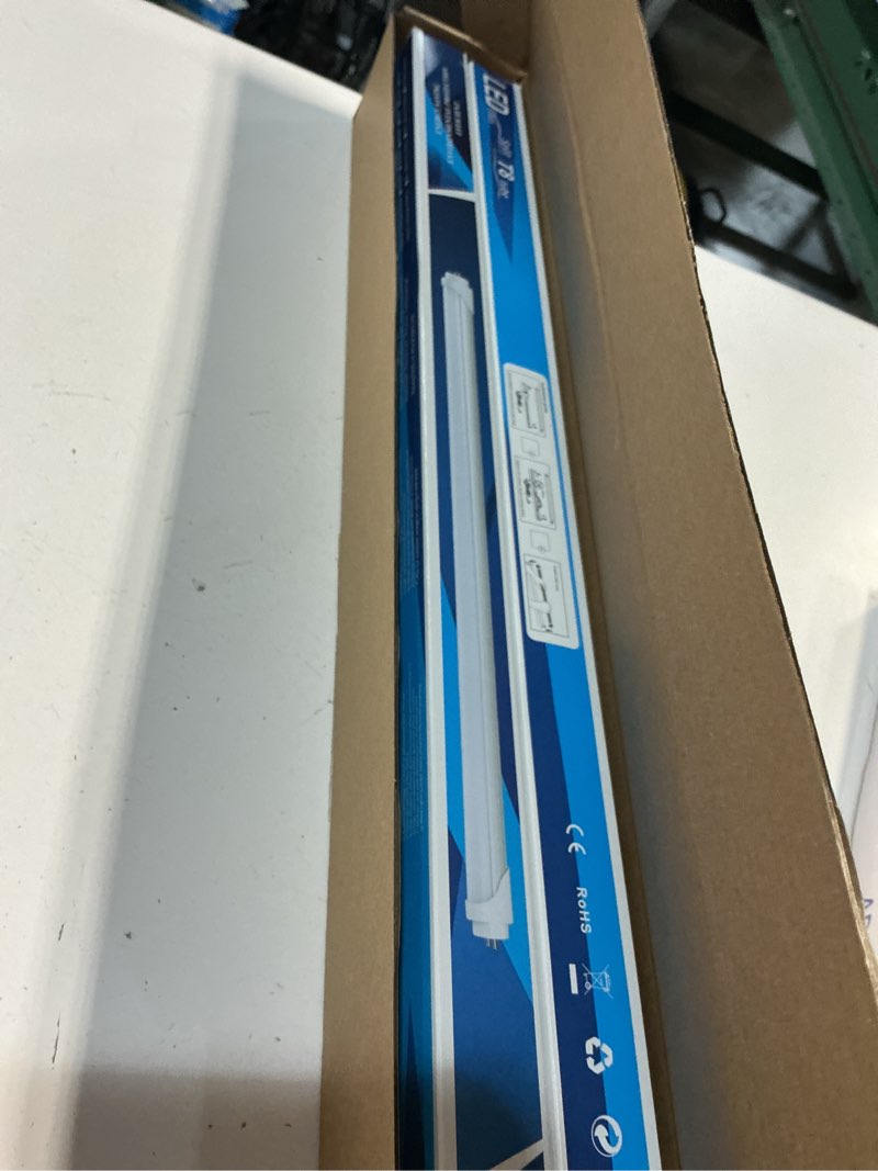 Condition photo showing Good Condition for lightingwill led t8 light tube 2ft, warm white 3000k-3500k, dual-end powered ballast bypass, 1000lumens 10w (24w fluorescent equivalent), frosted cover, ac85-265v lighting tube fixtures, 4 pack… warm white 2 feet