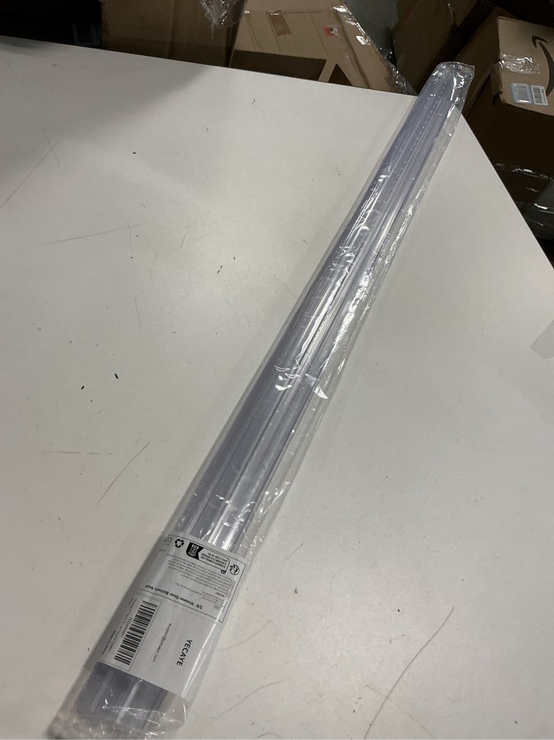 Condition photo showing New/Like New for yecaye 3 pack 3/8" x 39" shower door bottom seal,shower door sweep,frameless glass seal strip,stop leaks and create a water barrier, water guard 10mm bottom-3/8"x39"