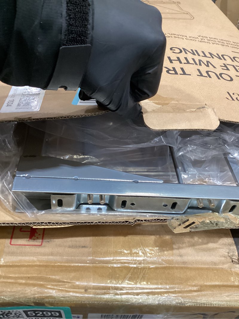 Condition photo showing Good Condition for Insputer Dual Pull Out Trash Can Under Cabinet with Soft-Close Slides, Heavy Duty Under Sink Trash Can Kit for Kitchen Sink, Laundry, Garbage Can Not Included, Requires 17" W X 24" D Cabinets Double Silver