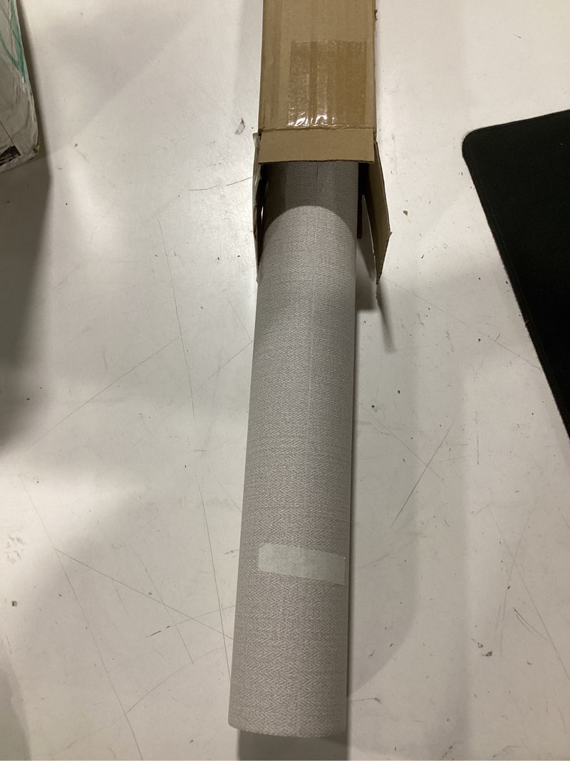 Condition photo showing Good Condition for haimin fabric wallpaper textured contact paper (24in x 393in) peel and stick faux linen wall paper self-adhesive vinyl wallpaper herringbone look (beige)
