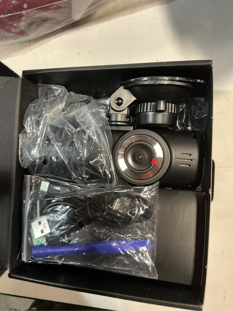 Condition photo showing New/Like New for Dash Cam Front and Rear, 1080P Dash Camera for Cars, 3 Channel Car Camera Front Rear and Inside with 32GB Card, Loop Recording, Night Vision, HDR, 24Hr Parking, G-Sensor