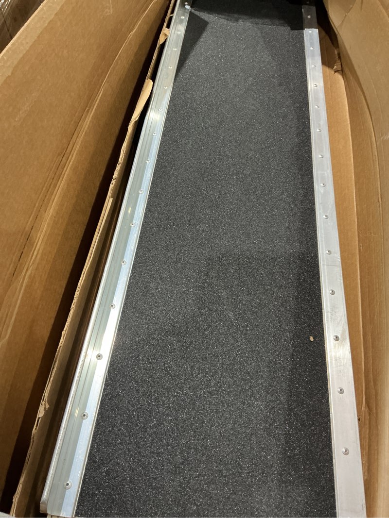 Condition photo showing Good Condition for fachnuo 10 feet portable wheelchair ramp with support legs, non-skid aluminum handicap ramps, folding threshold wheel chair ramp for home steps, stairs, entry, threshold, doorways, 800lbs capacity aluminum 10ft(using height 10-30'')