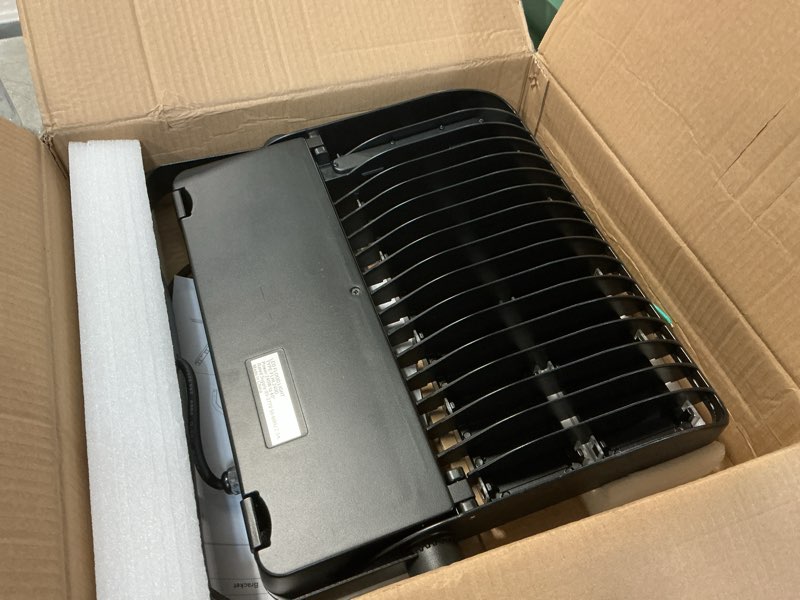 Condition photo showing As Is for 240W LED Stadium Flood Lights Outdoor 36000LM Super Bright Yoke Wall Mount Parking Lot floodlights 5000K 100V-277V Commercial IP65 Waterproof 240 Watt Shoebox Barn Lamp for Arena Court 240W-1Pack Trunnion