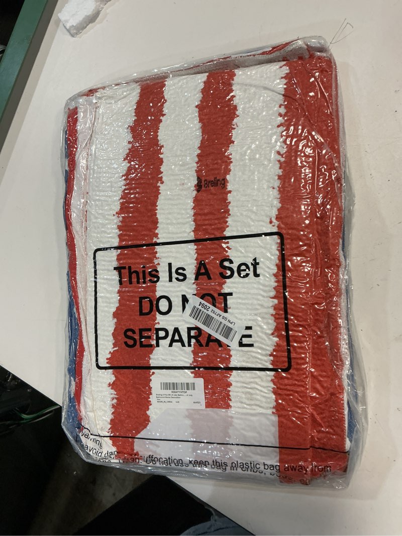 Condition photo showing New/Like New for breling 4 pcs 4th of july bathroom rugs and towels 250th anniversary red and white striped rugs and towels patriotic non slip soft absorbent bath mats for independence day bathroom home decoration